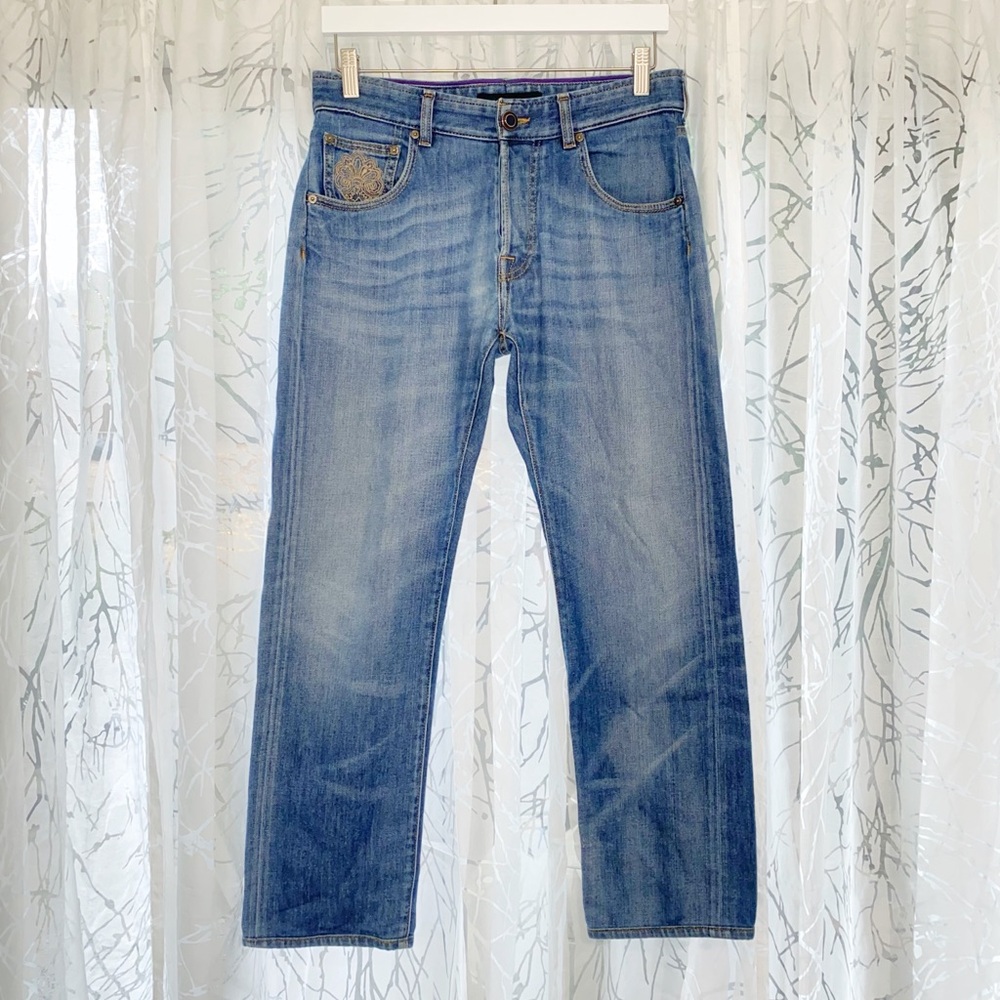 ETRO REGULAR FIT LIGHT BLUE STRAIGHT LEG JEANS